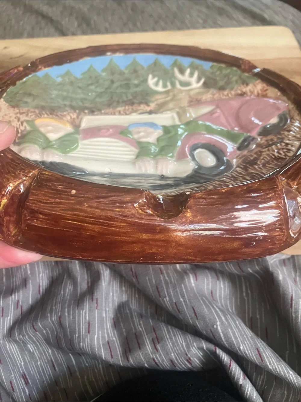 Vintage 1970’s Ceramic or Chalkware Ashtray